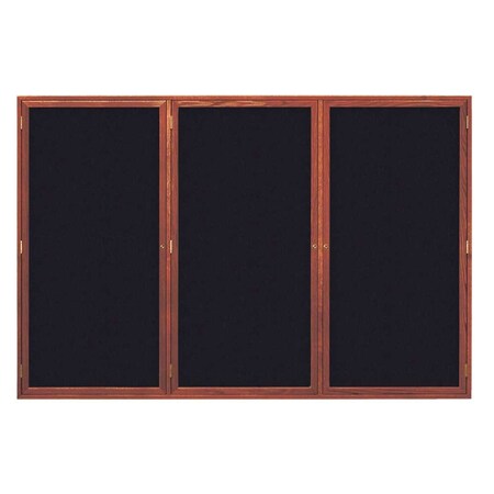 United Visual Products Open Faced Traditional Corkboard, 24x18" UV640A-WHITE-CINNABA